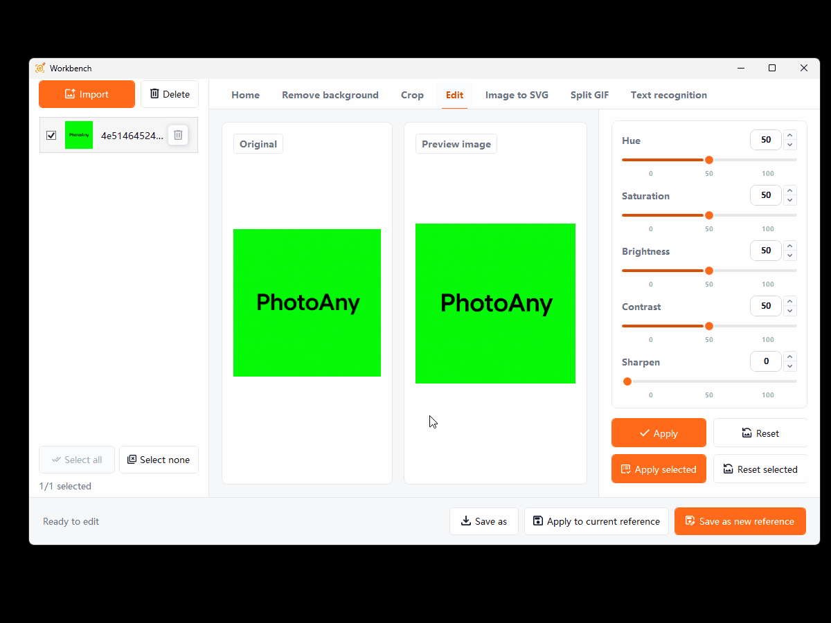 PhotoAny background-removal demo